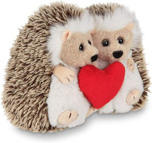 Load image into Gallery viewer, Bearington Lovie and Dovey Plush Stuffed Animal Hedgehogs Holding Heart