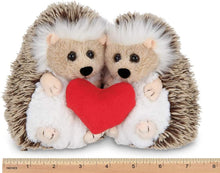 Load image into Gallery viewer, Bearington Lovie and Dovey Plush Stuffed Animal Hedgehogs Holding Heart