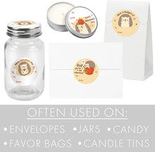 Load image into Gallery viewer, Hedgehog Valentine's Day Labels for Kids — Cute Animal Stickers — To/From Happy Valentine's Day Stickers (40 Count)