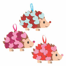 Load image into Gallery viewer, Baker Ross Hedgehog Heart Kits – Pack of 5 Foam Peel and Stick Valentine's Day Arts and Crafts Activities for Kids