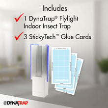 Load image into Gallery viewer, DynaTrap Flylight Indoor Plug-In Fly Trap for Flies, Fruit Flies, Moths, Gnats, & Other Flying Insects — Protects up to 600 sq ft
