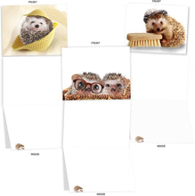 Load image into Gallery viewer, Cards From The Hedge — The Best Card Company — 20 Cute Kids Cards Boxed (4 x 5.12 Inch) — Assorted Blank Set (10 Designs, 2 Each)