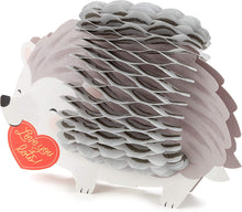 Load image into Gallery viewer, Honeycomb Hedgehog — Hallmark Paper Wonder Pop Up Valentines Day Card