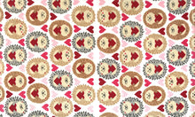 Load image into Gallery viewer, Hedgehog Valentines Kitchen Towels: 2 Cute Loving Hedgehogs Send You Valentine Greetings and 1 Solid Red, 3pc (Classic Love)