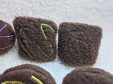 Load image into Gallery viewer, Hedgehog Toy Cage Buddy — Valentine's Day Chocolate Snuffles Duos Mint and More Fleece Candy Truffles