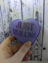 Load image into Gallery viewer, Hedgehog Toy Cage Buddy — Candy Hearts Valentine's Day Fleece Stuffie