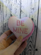 Load image into Gallery viewer, Hedgehog Toy Cage Buddy — Candy Hearts Valentine's Day Fleece Stuffie