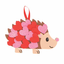 Load image into Gallery viewer, Baker Ross Hedgehog Heart Kits – Pack of 5 Foam Peel and Stick Valentine&#39;s Day Arts and Crafts Activities for Kids
