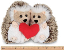 Load image into Gallery viewer, Bearington Lovie and Dovey Plush Stuffed Animal Hedgehogs Holding Heart
