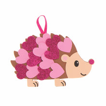 Load image into Gallery viewer, Baker Ross Hedgehog Heart Kits – Pack of 5 Foam Peel and Stick Valentine&#39;s Day Arts and Crafts Activities for Kids
