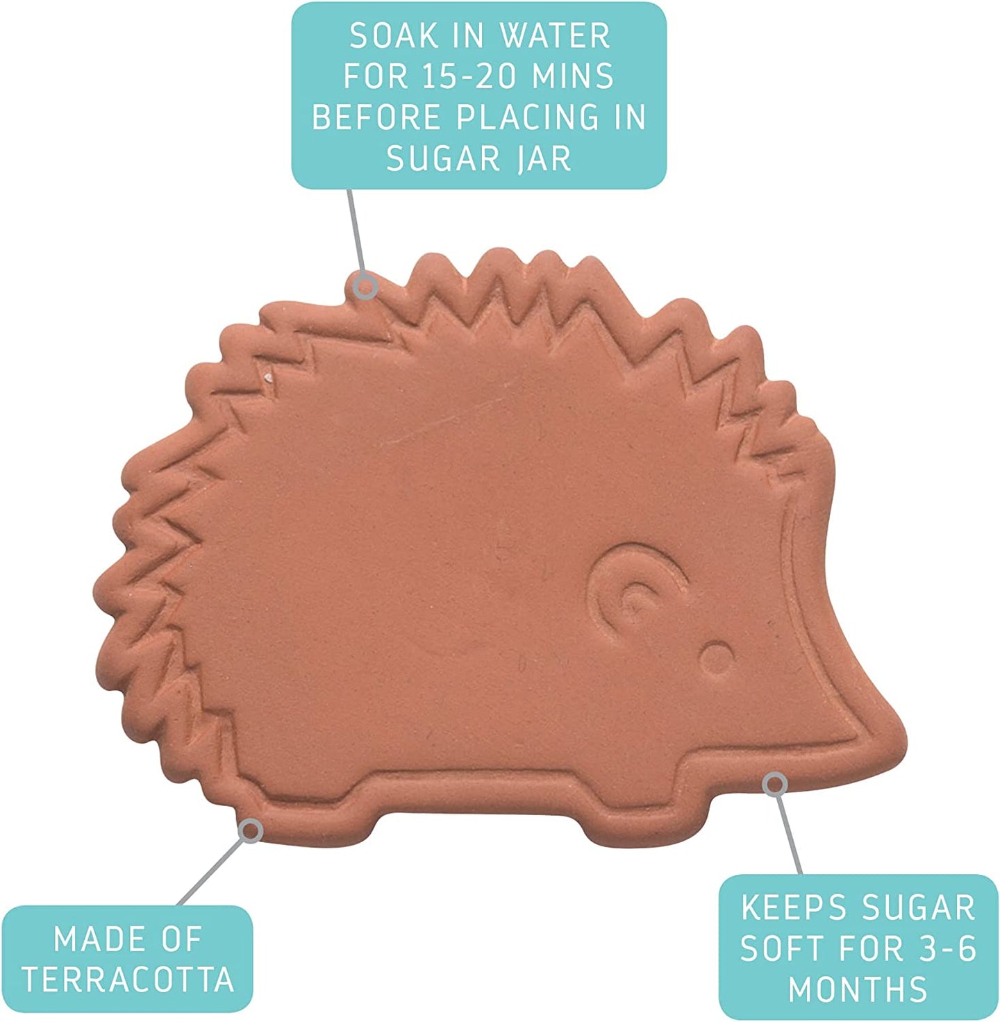 Now Designs Terracotta Hedgehog — Brown Sugar Saver (Pack of 3)