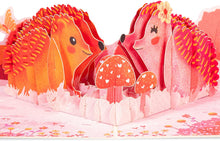 Load image into Gallery viewer, Pop of Art - Hedgehog Pop Up Valentines Day Card — Love Hedgehog — Handmade Popup Cards

