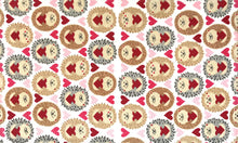 Load image into Gallery viewer, Hedgehog Valentines Kitchen Towels: 2 Cute Loving Hedgehogs Send You Valentine Greetings and 1 Solid Red, 3pc (Classic Love)
